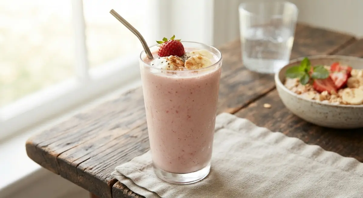 Strawberry Banana Protein Smoothie